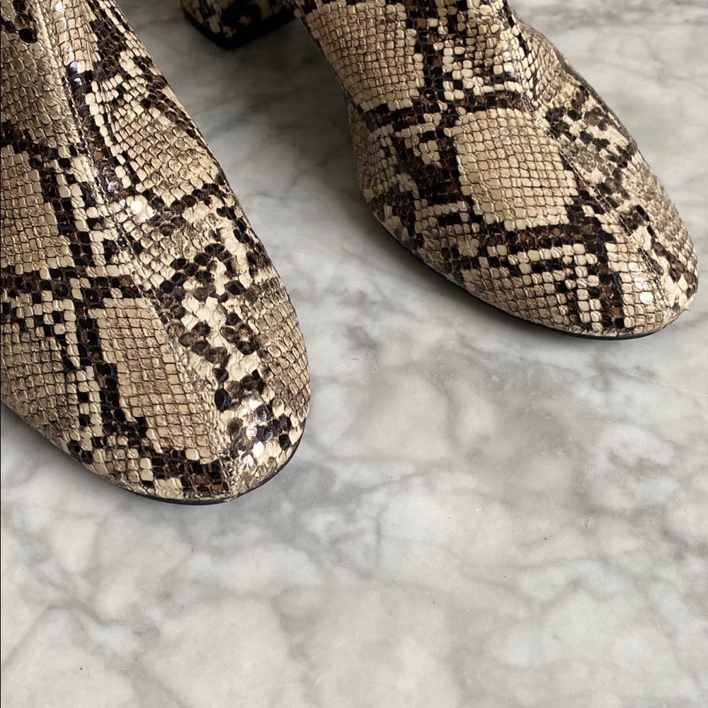 Mango Snakeskin Pattern Ankle Boots - image 2